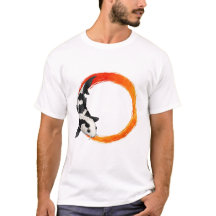 Koi-Fisch-Zen-Kreis-Kunst – Minimalistisches Desig