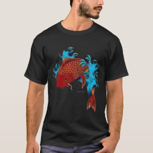 Koi Fische, die in das Wasser springen. T-Shirt