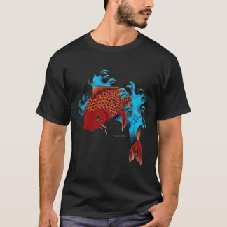 Koi Fische, die in das Wasser springen. T-Shirt