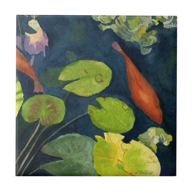 Koi Fischteich Fliese (Vorderseite)