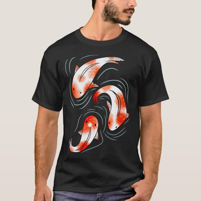 Koi-Fischteich T-Shirt (Vorderseite)