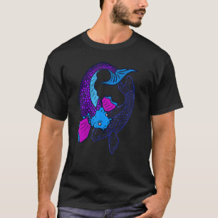 Koi-Fischteich Yin und Yang T-Shirt