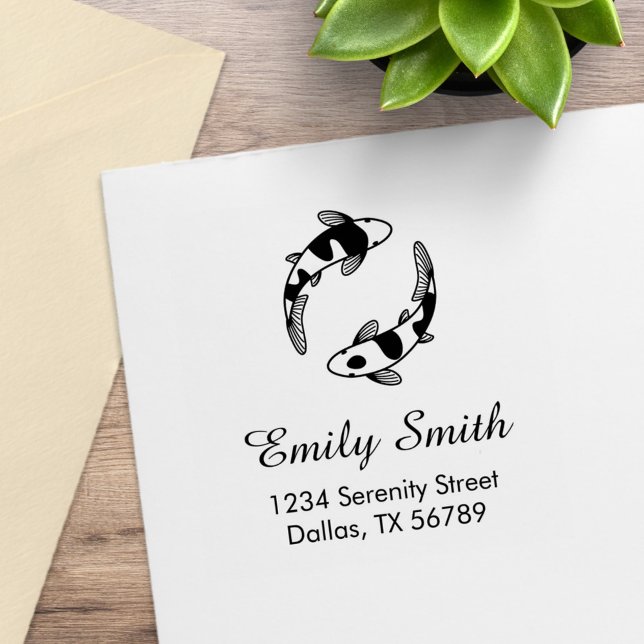 Koi Fish Adresse Gummistempel (Von Creator hochgeladen)