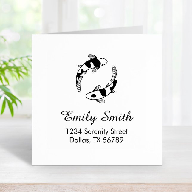 Koi Fish Adresse Gummistempel (Von Creator hochgeladen)