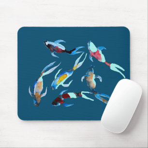 Koi Fish Aquarell Japanische Kunst Mousepad