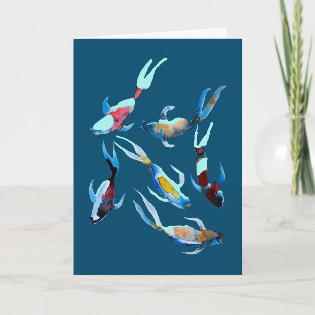 Koi Fish Aqucolor Karte (Vorderseite)