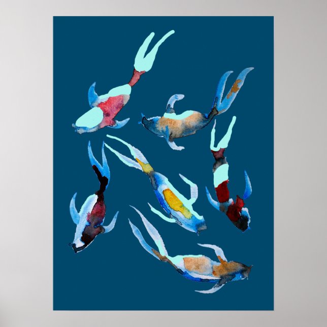 Koi Fish Aqucolor Poster (Vorne)
