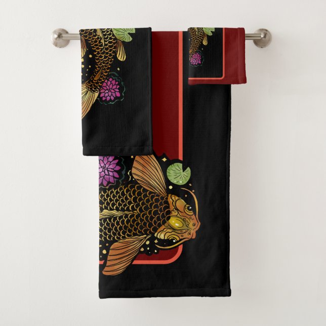 Koi Fish Badhandtuch Set (Insitu)