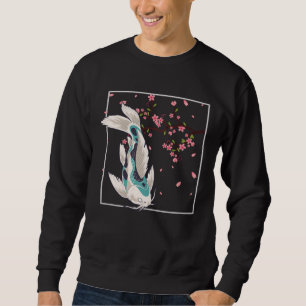 Koi Fish Cherry Blossom Japanischer Karpfenanbau Sweatshirt