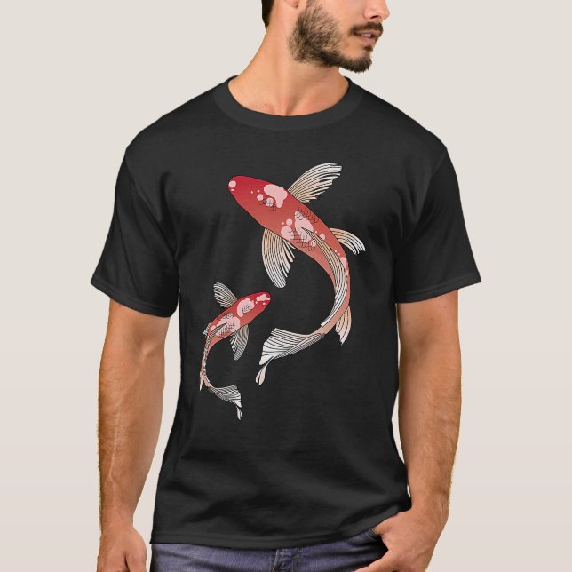 Koi Fish Chinese Yin & Yang T-Shirt (Vorderseite)