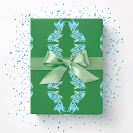 Koi Fish Chinoiserie Ogee in Green and Aqua Geschenkpapier