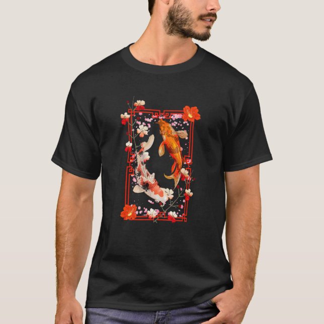 Koi Fish Coi Carp Nishikigoi Fisch Japanischer Kir T-Shirt (Vorderseite)