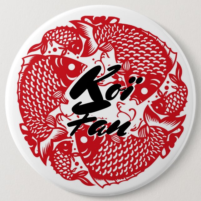 Koï Fish Fan Button (Vorderseite)
