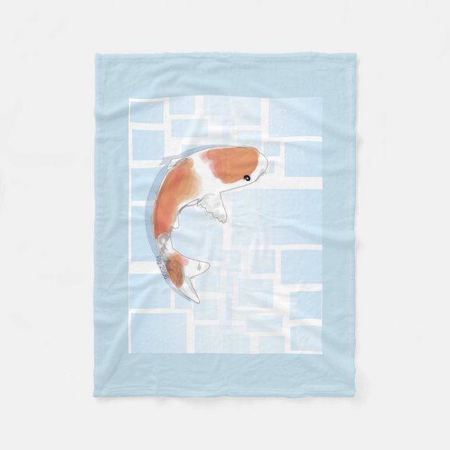 Koi Fish Flannel Blanket Fleecedecke (Vorderseite)