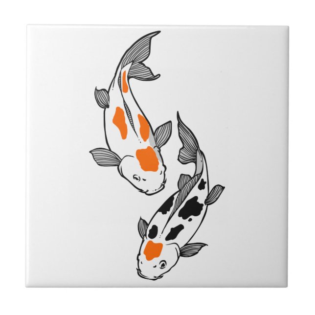 Koi Fish Fliese (Vorderseite)