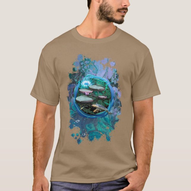 Koi Fish ‚GEBOREN OF DRAGONFLY‘ T-Shirt (Vorderseite)