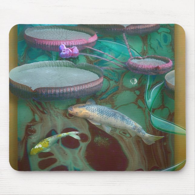Koi Fish GEBOREN von DRAGONFLY #3 Mousepad (Vorne)