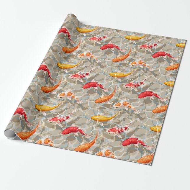 Koi Fish Geschenkpapier (Ungerollt)