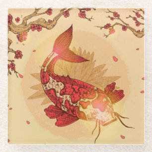 Koi Fish Glasuntersetzer