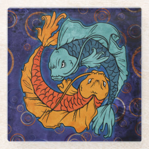 Koi Fish Glasuntersetzer