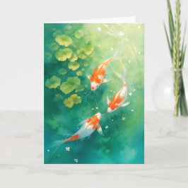 Koi Fish Harmonie im Teich Karte