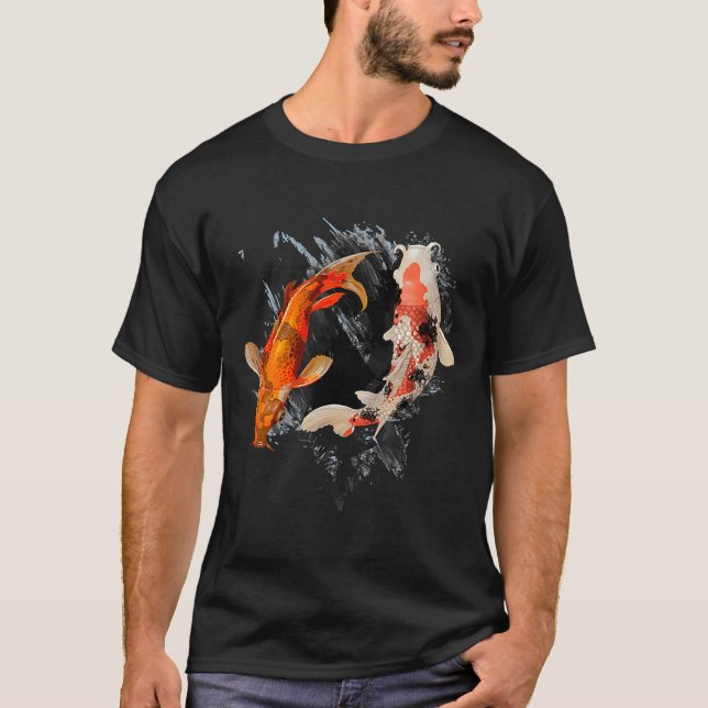 Koi Fish I Koi Carp Pond Japan Tattoo T-Shirt (Vorderseite)