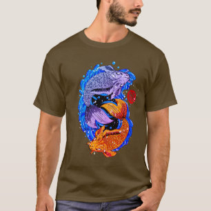 Koi Fish Illustration T Shirt Design