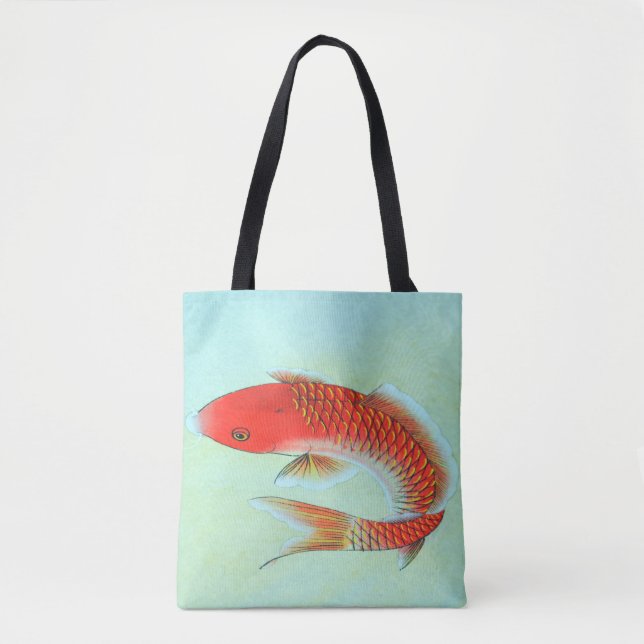 Koi Fish Illustration Tote Bag (Vorderseite)
