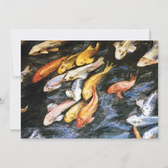 Koi Fish Invite Einladung (Vorderseite)