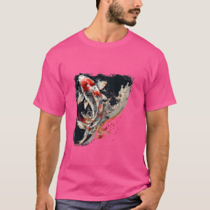 Koi Fish Japanisch Kunst Japanisch Koi Carp Fisch  T-Shirt