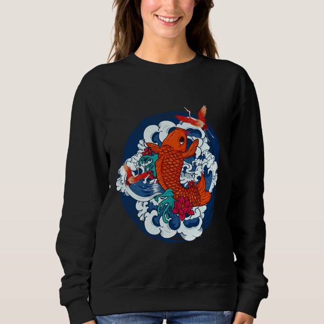 Koi Fish Japanisch Sweatshirt (Vorderseite)