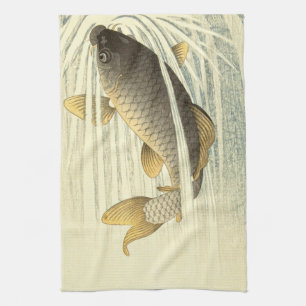 Koi Fish Japanisch Vintag Geschirrtuch