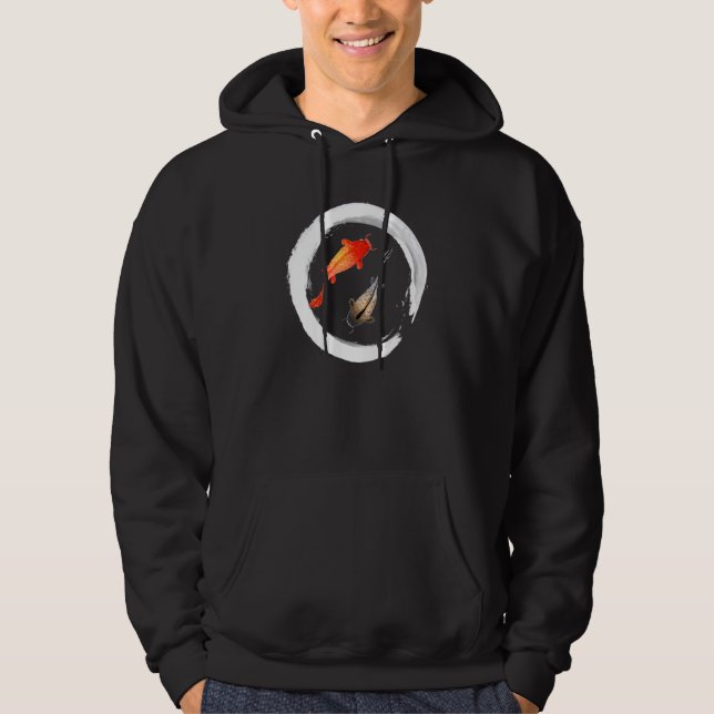 Koi Fish Japanischer Koi Carp Japanischer Zen Symb Hoodie (Vorderseite)