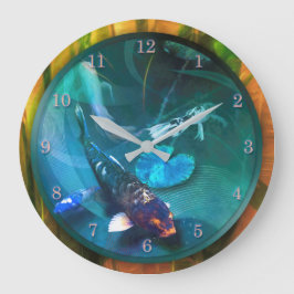 Koi Fish JOY OF KOI Große Wanduhr