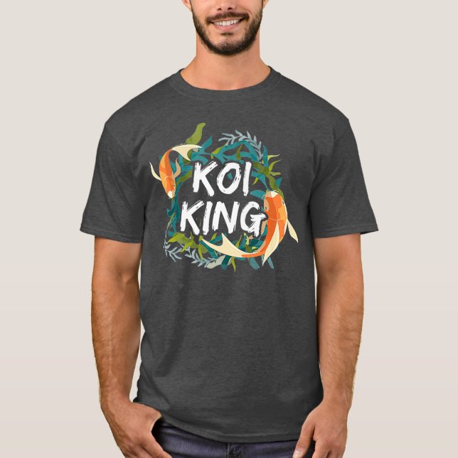 Koi Fish King Japanischer Garten Kois Pond Sanke T-Shirt (Vorderseite)