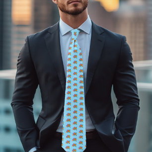 Koi Fish Lotus Cherry Blossoms Krawatte