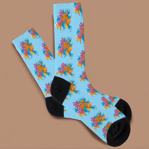 Koi Fish Lotus Cherry Blossoms Socken