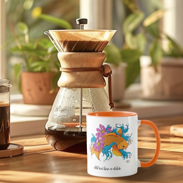 Koi Fish Lotus Cherry Blossoms Tasse (Von Creator hochgeladen)