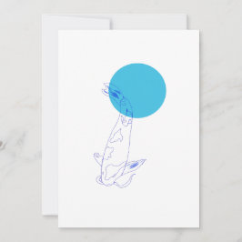 Koi Fish Minimal Style Grußkarte Feiertagskarte