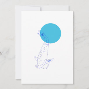 Koi Fish Minimal Style Grußkarte Feiertagskarte