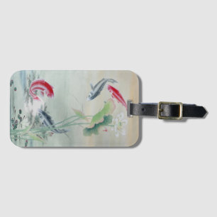 Koi Fish mit Lotus Gepäckanhänger