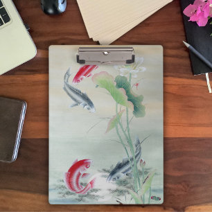 Koi Fish mit Lotus Mini Klemmbrett