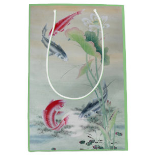 Koi Fish mit Lotus Mittlere Geschenktüte