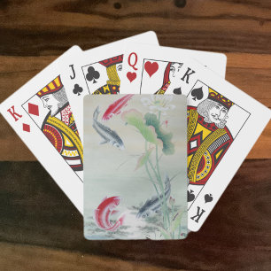 Koi Fish mit Lotus Spielkarten