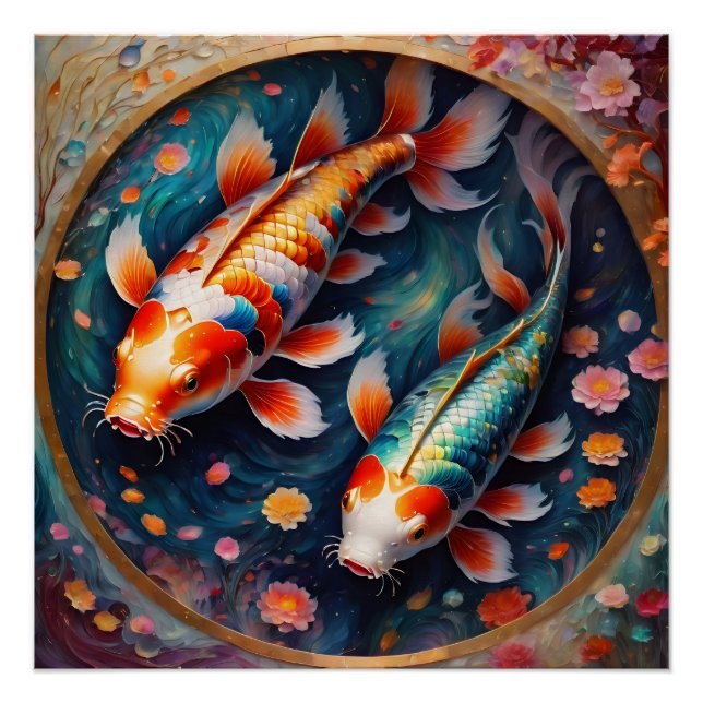 Koi Fish no 2 Glossy Poster (Vorderseite)