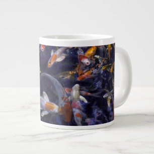 KOI FISH OVER FLOWING Jumbo-Tasse