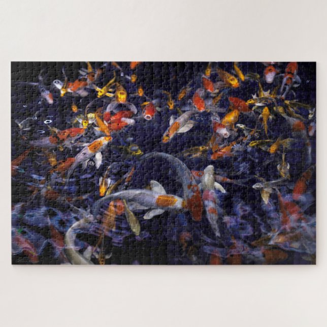 KOI FISH OVER FLOWING PUZZLE (Horizontal)