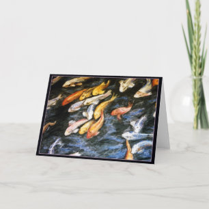 Koi Fish Painting Greeting Card Karte