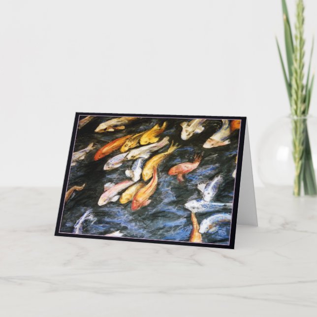Koi Fish Painting Greeting Card Karte (Vorderseite)