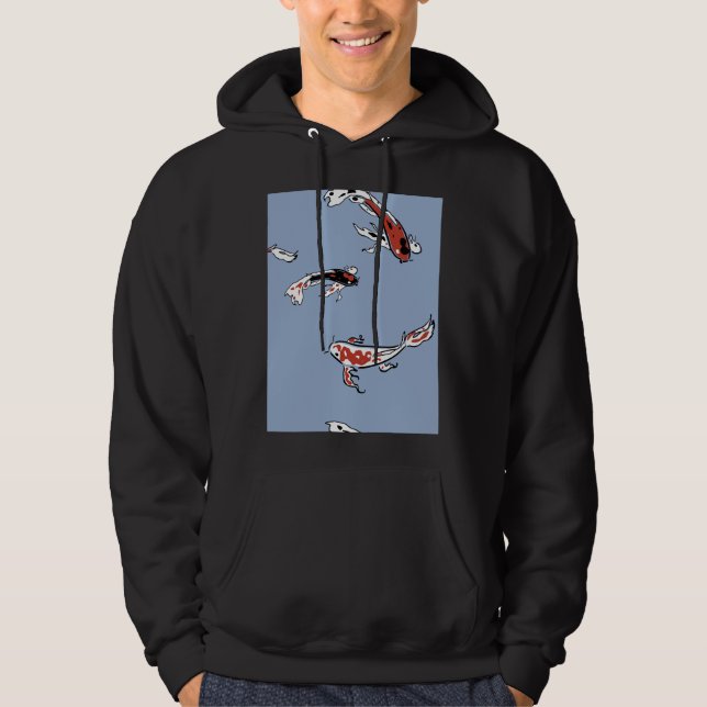 Koi Fish Pattern Phone Case Hoodie (Vorderseite)